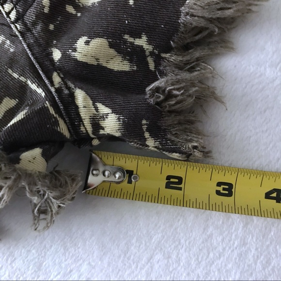 Free People Shibori Print Denim Shorts - Picture 7 of 9